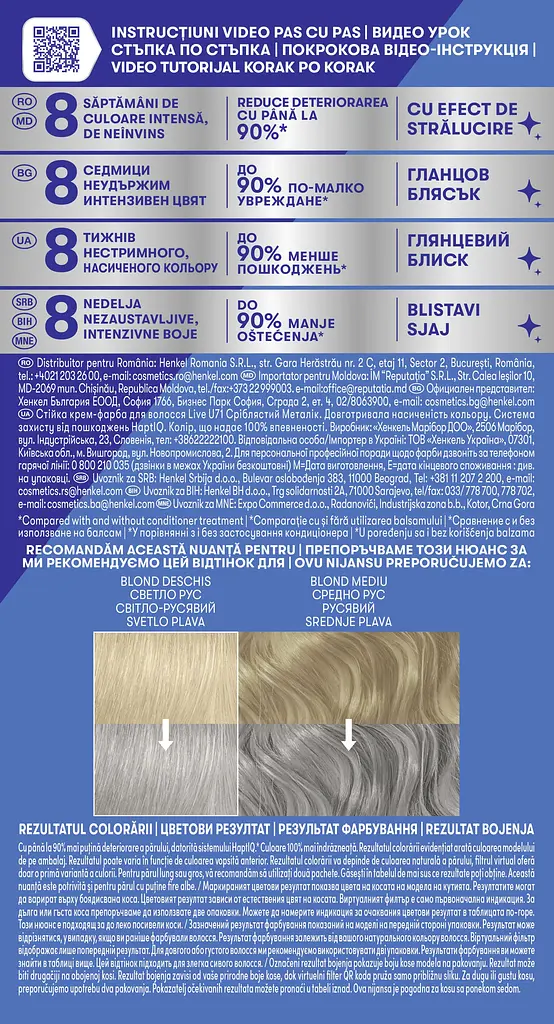 Фарба для волосся Schwarzkopf Live Urban Metallics U71 Metallic Silver - фото 2
