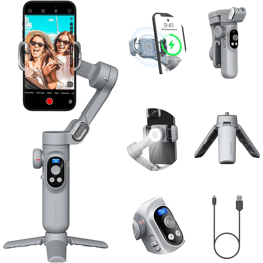 Стабилизатор видеосъемки AOCHUAN Smart X Pro Grey (AOCHUAN-SMARTXPRO-G) [150593] - фото 8