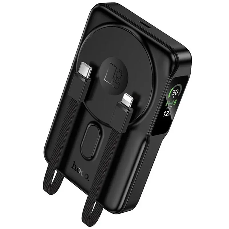 Портативний ЗП Power Bank Hoco Q48 Core PD20W з БЗП+iWatch 10000 mAh Black - фото 4