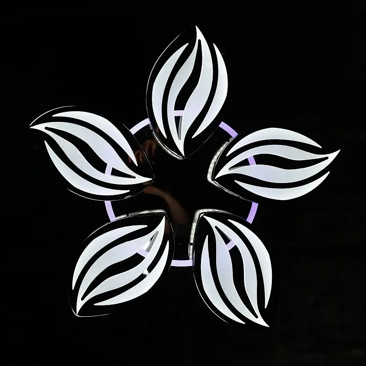 Люстра стельова LED Splendid Ray LK23/5, 120W, чорна/біла, сучасний стиль, з пультом, димер - фото 6