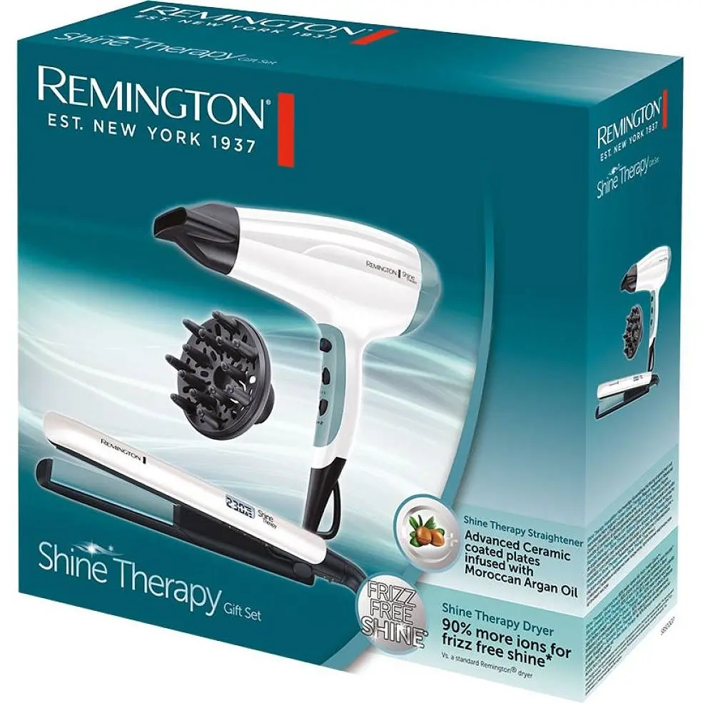 Набор для укладки волос Remington Shine Therapy S8500GP бело-голубой - фото 7