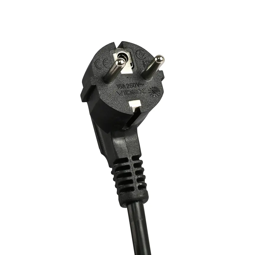 Мережевий подовжувач VIDEX ONCORD з/з 3п 3м (3x1.5мм) 2.4А 2USB+USB-C з кнопкою Black VIDEX (27694-000) - фото 8