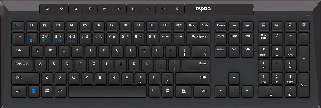 Комплект клавіатура і миша Rapoo 8210M Black [78987] - фото 4