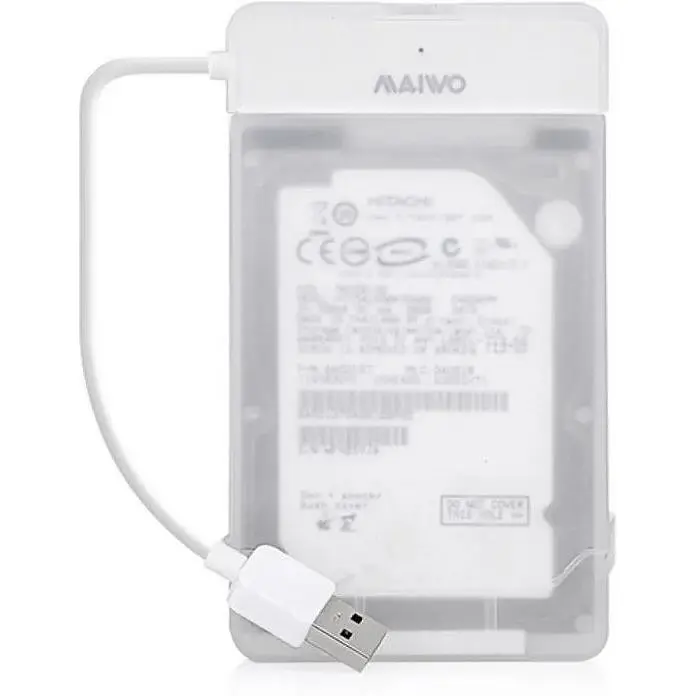 Кишеня зовнішня Maiwo K104-U3S 2.5" USB 3.0 white - фото 2