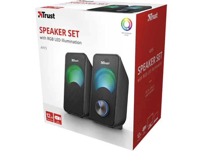 Колонки для комп'ютера Trust Arys RGB Compact 2.0 Speaker Set (23120) - фото 3