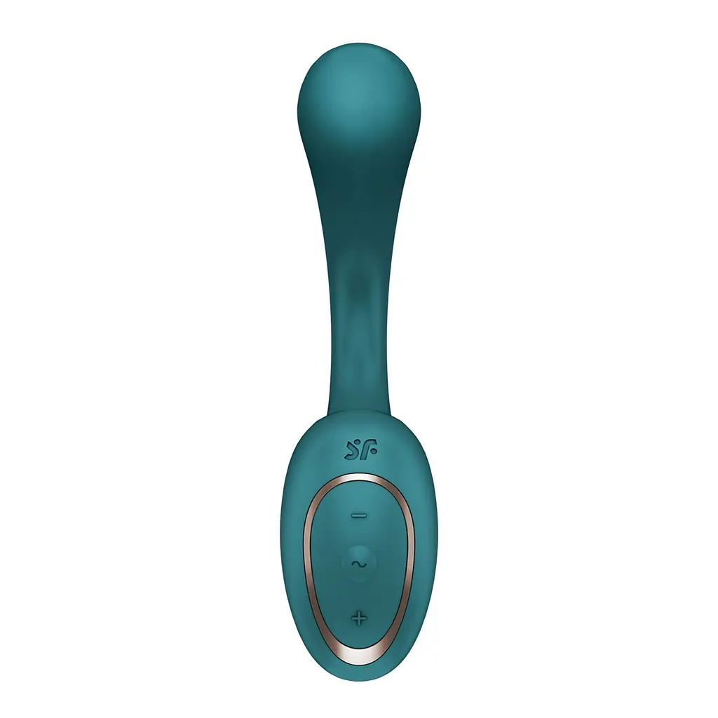 Вагінально-кліторальний вібратор Satisfyer G for Goddess 2 Bottle Green, 2 мотори - фото 3