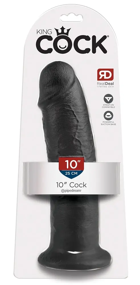 Фалоімітатор Pipedream Cock 10 Inch, 25.4 см (чорний) - фото 5