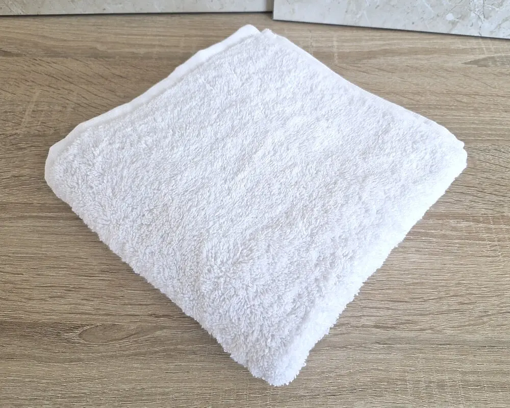 Рушник турецький махровий однотонний Gulcan 50х90 білий White щільність 480 г/м2 петля 16/1