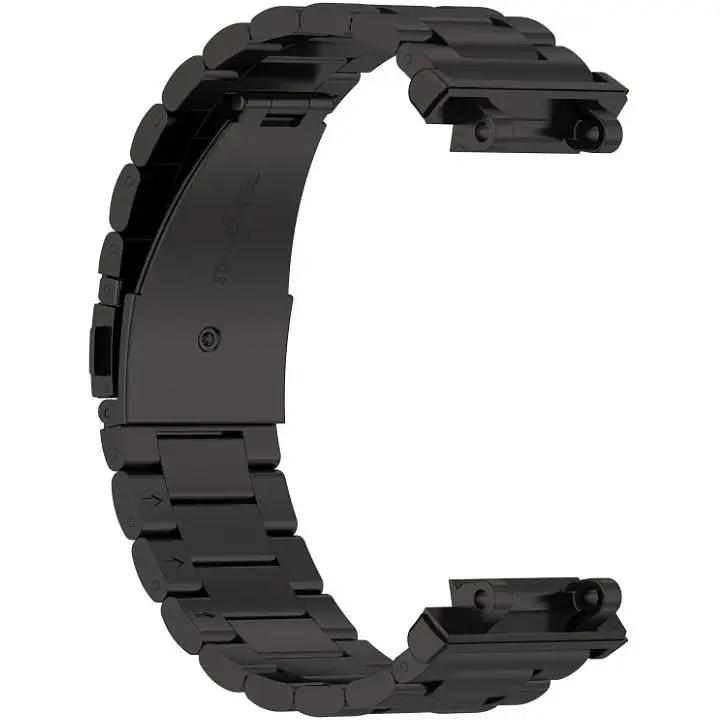 Ремешок DK для Xiaomi Amazfit T-Rex 2 (A2169) Metal Fitlink Steel Band (black) - фото 2