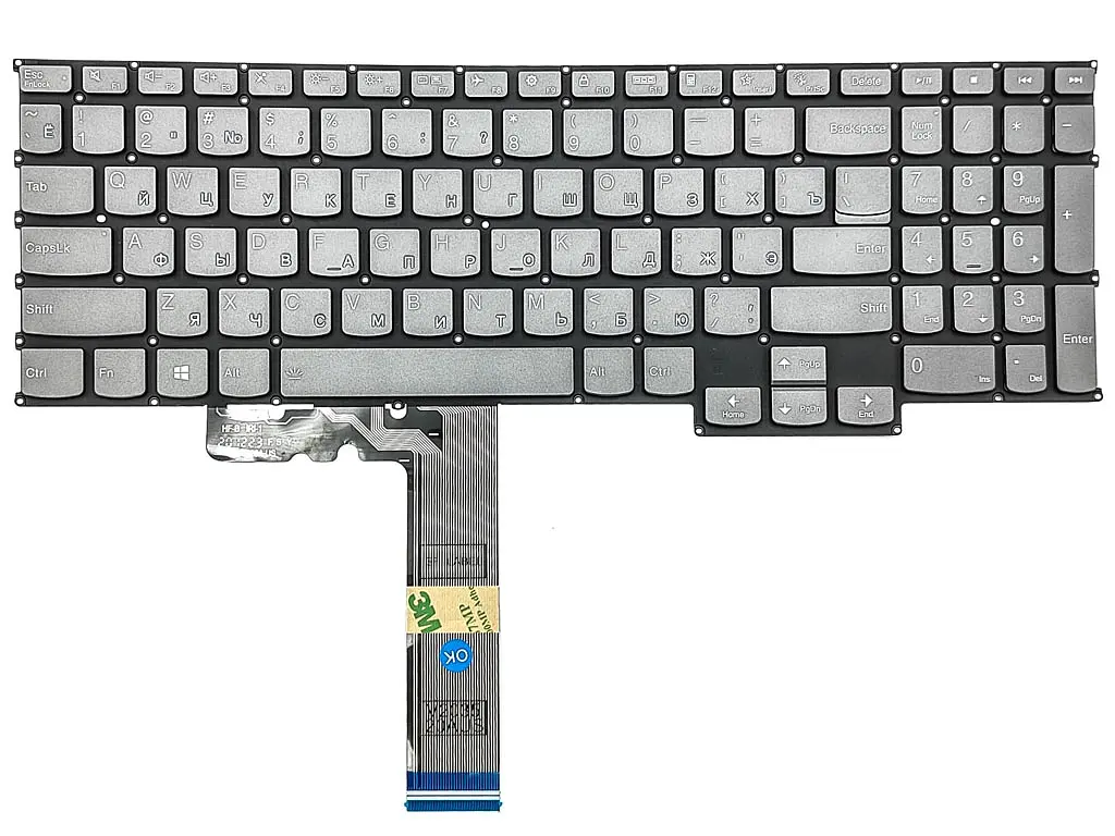 Клавіатура для Lenovo Legion 5-15 5-15ITH6H 5-15ITH6 5-15ACH6H 5-15ACH6 5-15ACH6A (RU Black + RGB підсвітка). Оригінал. - фото 3