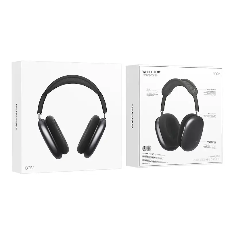 Бездротові накладні навушники BOROFONE BO22 Elegant BT headphones Space Gray - фото 4