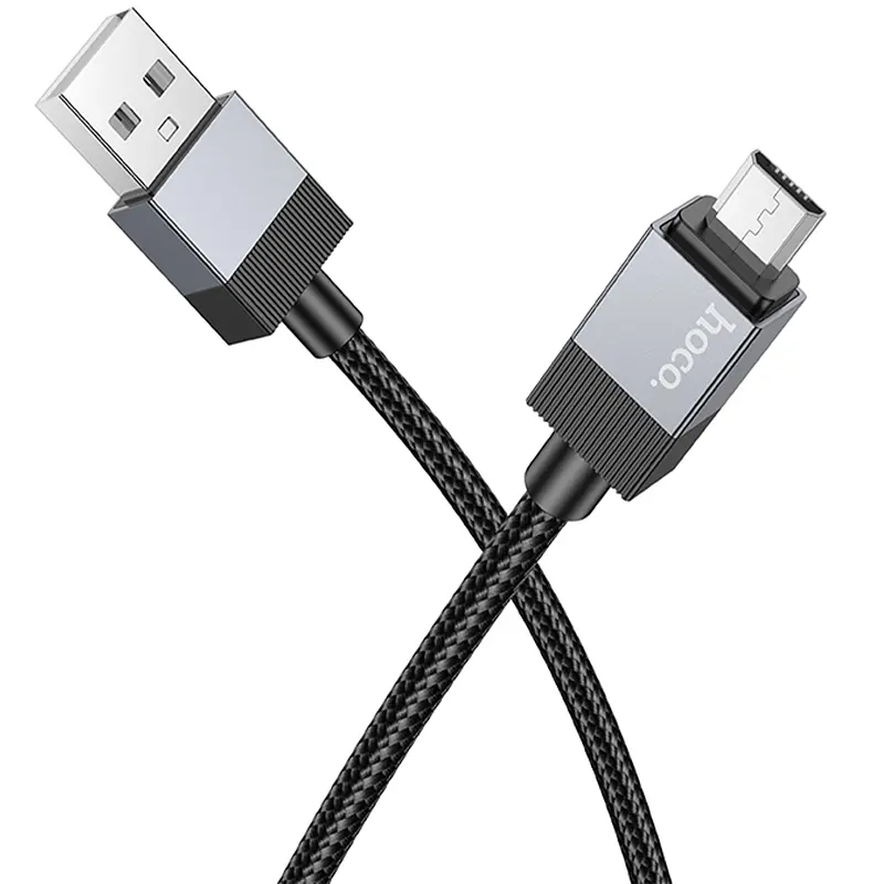 Дата кабель Hoco X110 Honorific USB to MicroUSB 2.4A 1 м Black - фото 5