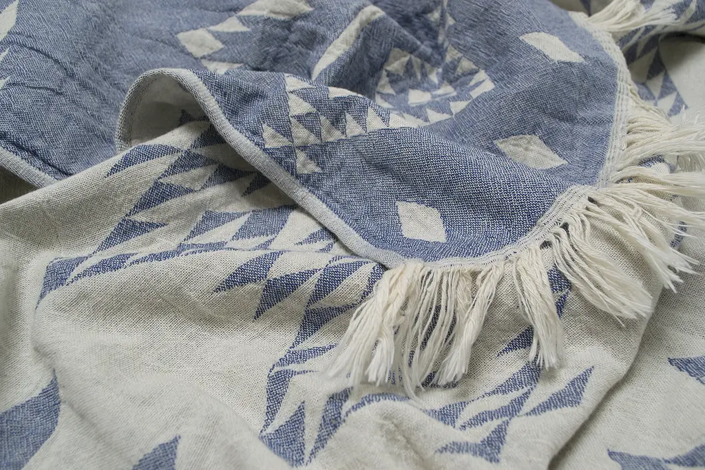 Рушник Barine Pestemal - Kilim 90x160 Denim синій - фото 3