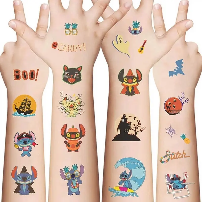 Набір тимчасових тату "Ліло та Стіч №2" Fresh Tattoo lilo-stich-tattoo-2-1, 10 штук, розмір 12 х 7 см - фото 4