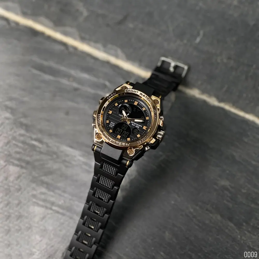 Чоловічий наручний годинник 739 Black-Gold Sanda acs0030961 - фото 9