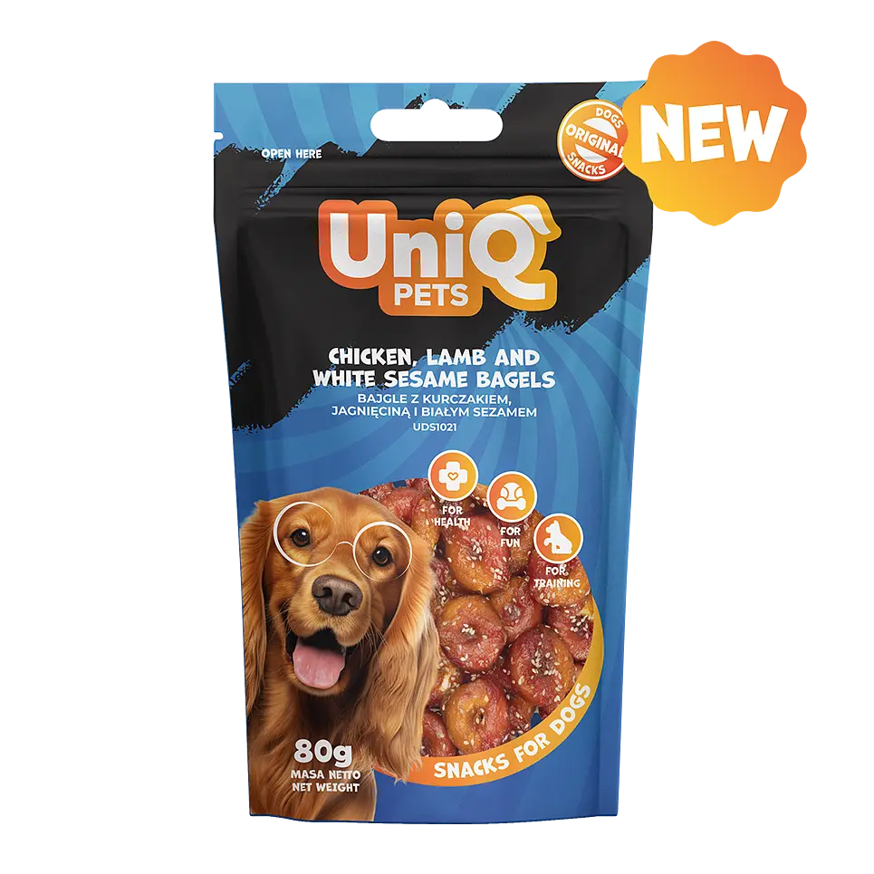 Ласощі для собак UniQ PETS Бублики з курки та ягняти з білим кунжутом, 80 г - фото 4