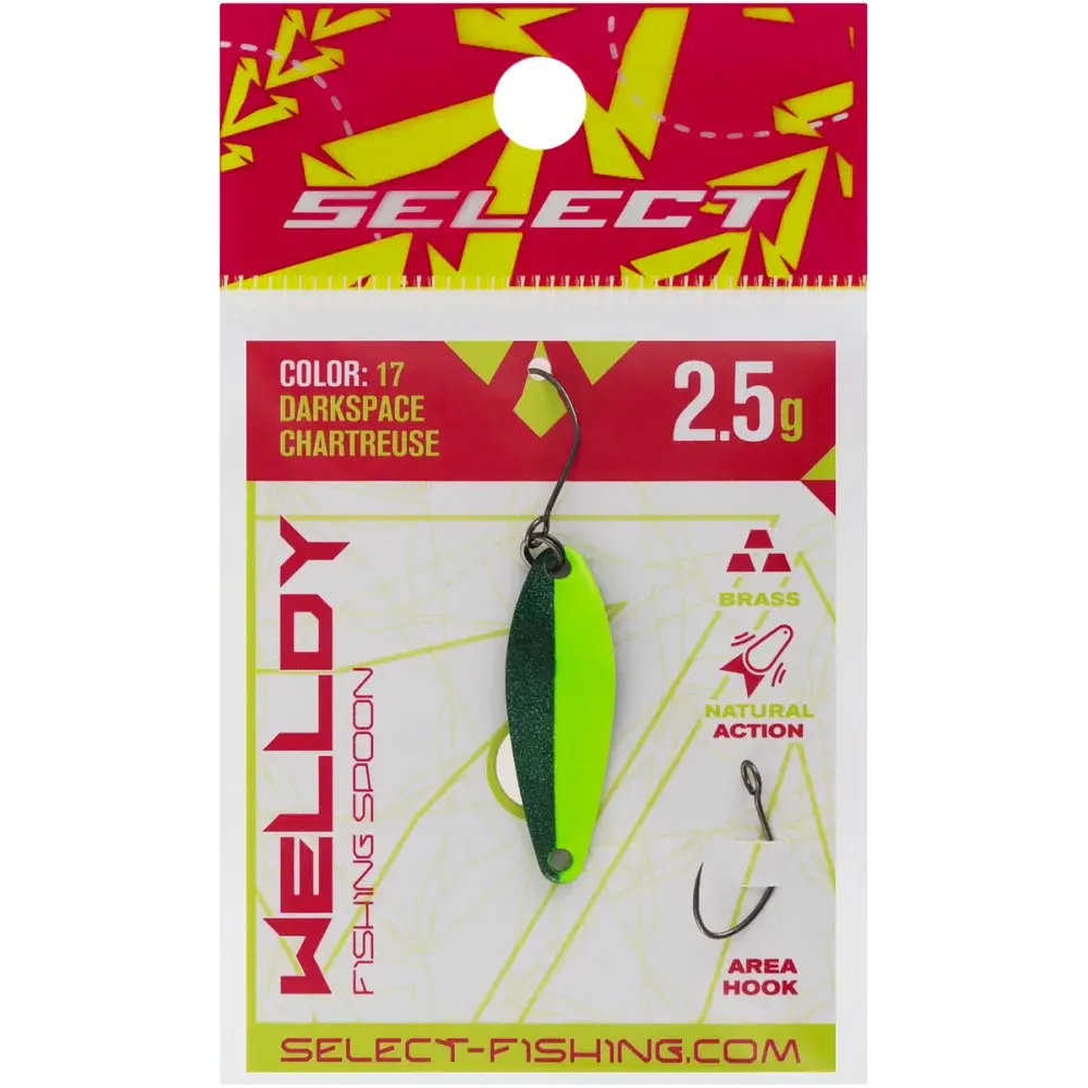 Блешня Select Welldy 2.5g 31mm #17 DarkSpace Chartreuse - фото 2