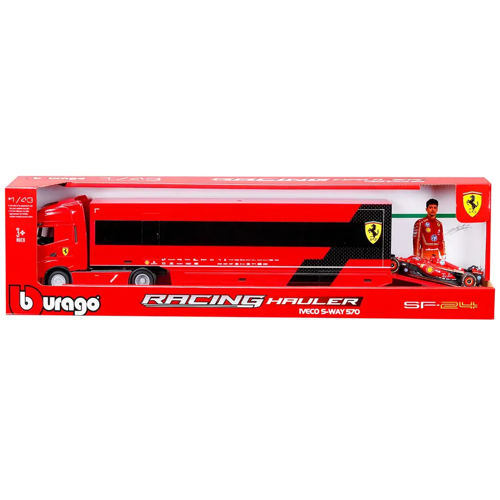 Ігровий набір - ВАНТАЖІВКА-ТЯГАЧ IVECO S-WAY ТА БОЛІД SF-24 (1:43) - фото 7