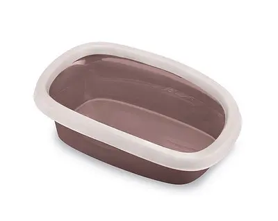 Stefanplast Sprint 20 - Туалет для котов с высокими бортами 39x58x17 см коричнево-розовый - фото 2