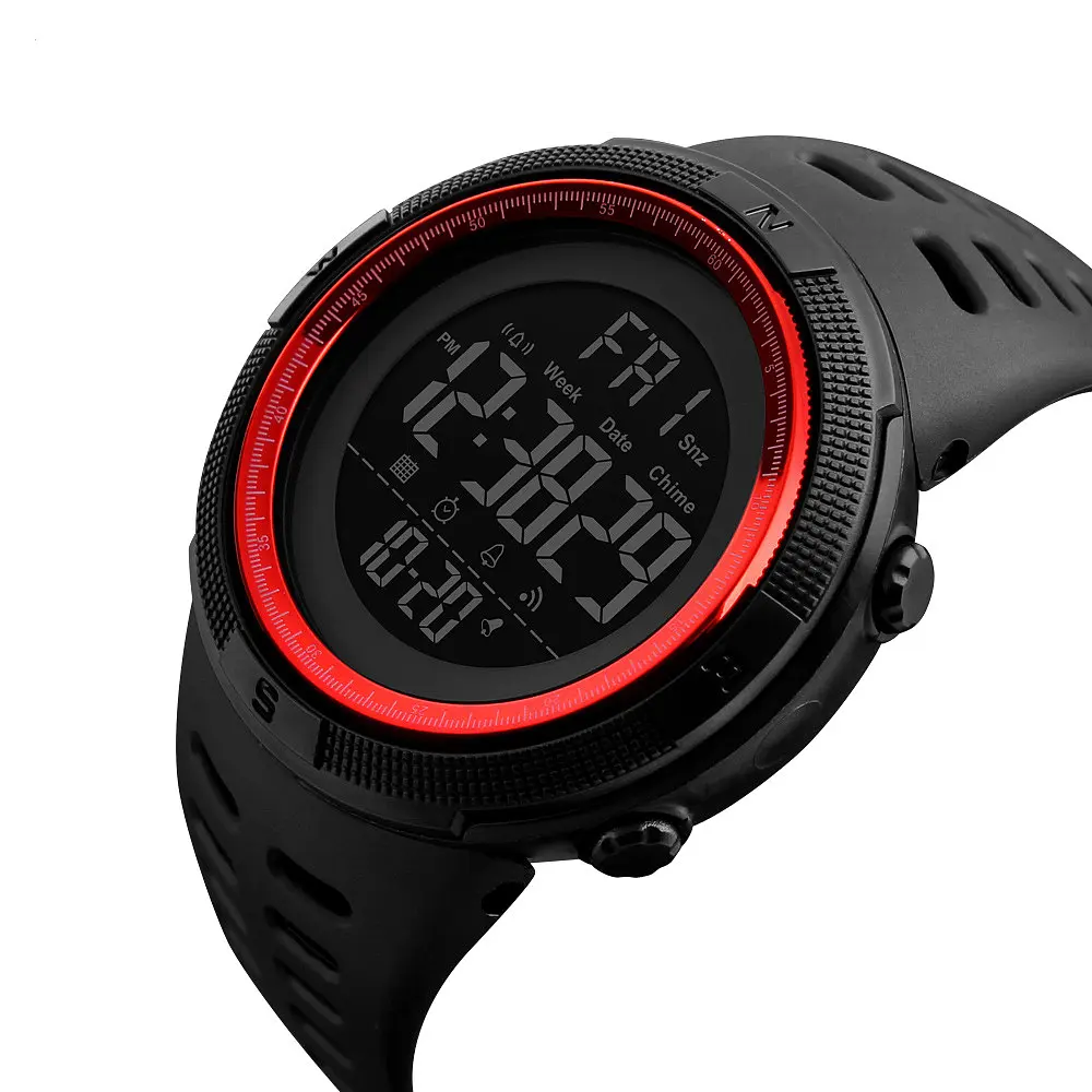 Наручний годинник чоловічий Skmei 1251 Black Red, 1251RD (12293) - фото 3