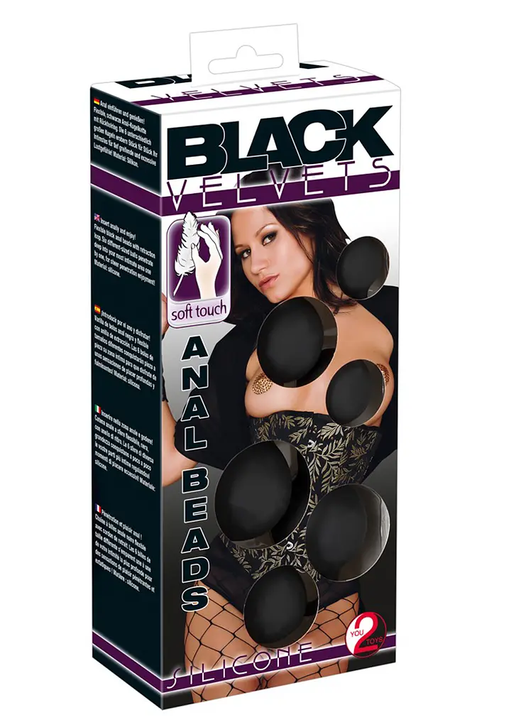Анальні намиста Black Velvets Anal Beads 40 cm (чорний) - фото 6