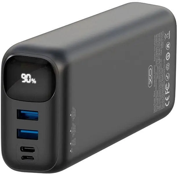 Портативний внешний аккумулятор XO PR200 30000 mAh 22W с дисплеем черный - фото 5