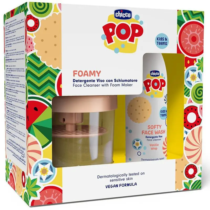Подарунковий набір Chicco Foamy Pop Очищувальний засіб для обличчя та піноутворювач (12810.40)