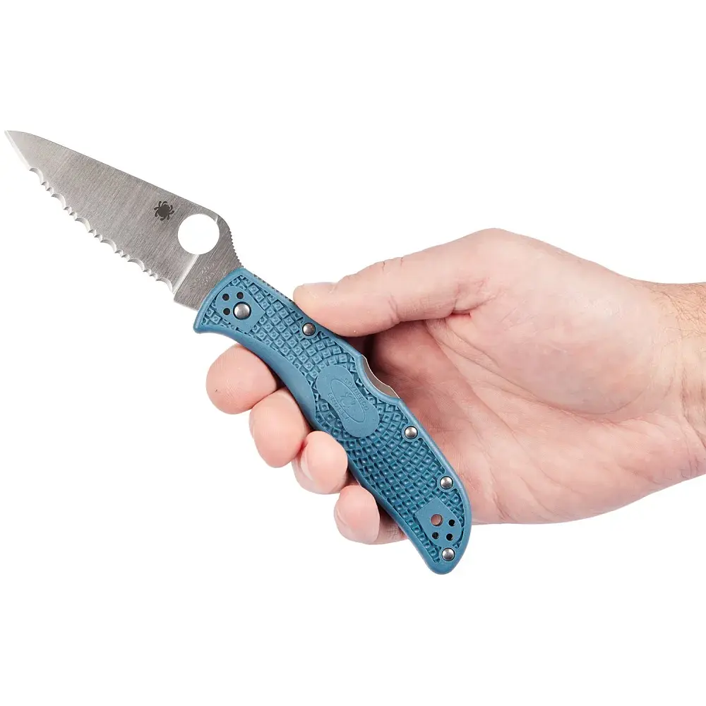 Ніж Spyderco Endela Blue Serrated - фото 5