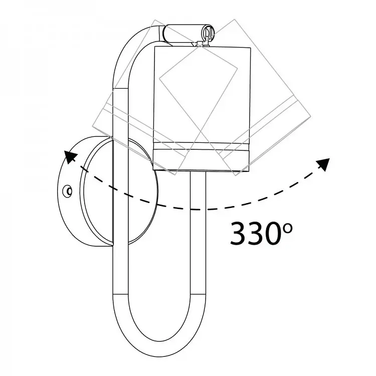 Накладний поворотний світильник Feron ML380 під лампу чорний (40244) - фото 5