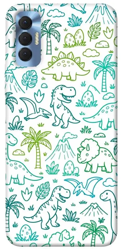 TPU чохол Demsky Dino pattern для TECNO Spark 8P