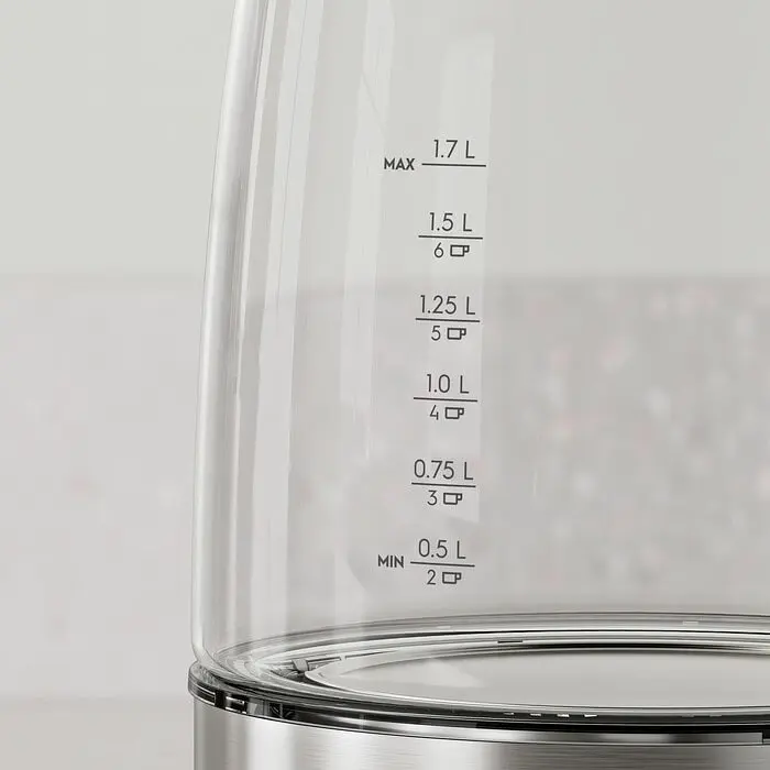 Електрочайник Electrolux 1.7 л Strix скло чорний+нержавіюча сталь - фото 4