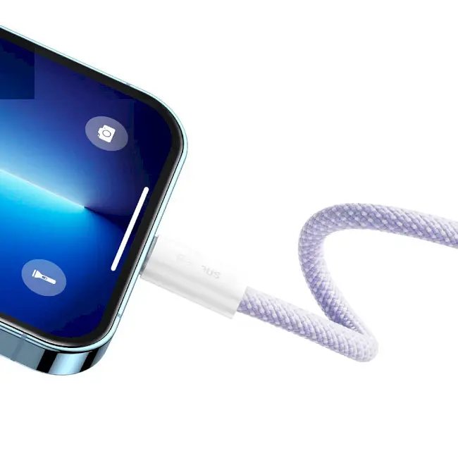 Кабель Baseus Dynamic 2 Series Fast Charging Cable Type-C to Lightning 20W 2m CALD040305 Purple - фото 4