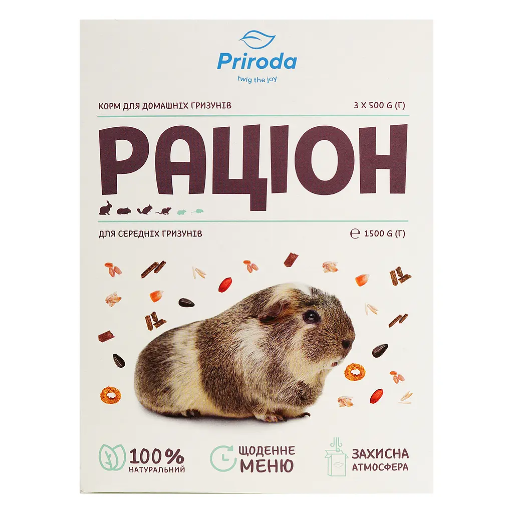 Корм для середніх гризунів Природа Раціон 1.5 кг (PR740084) - фото 2