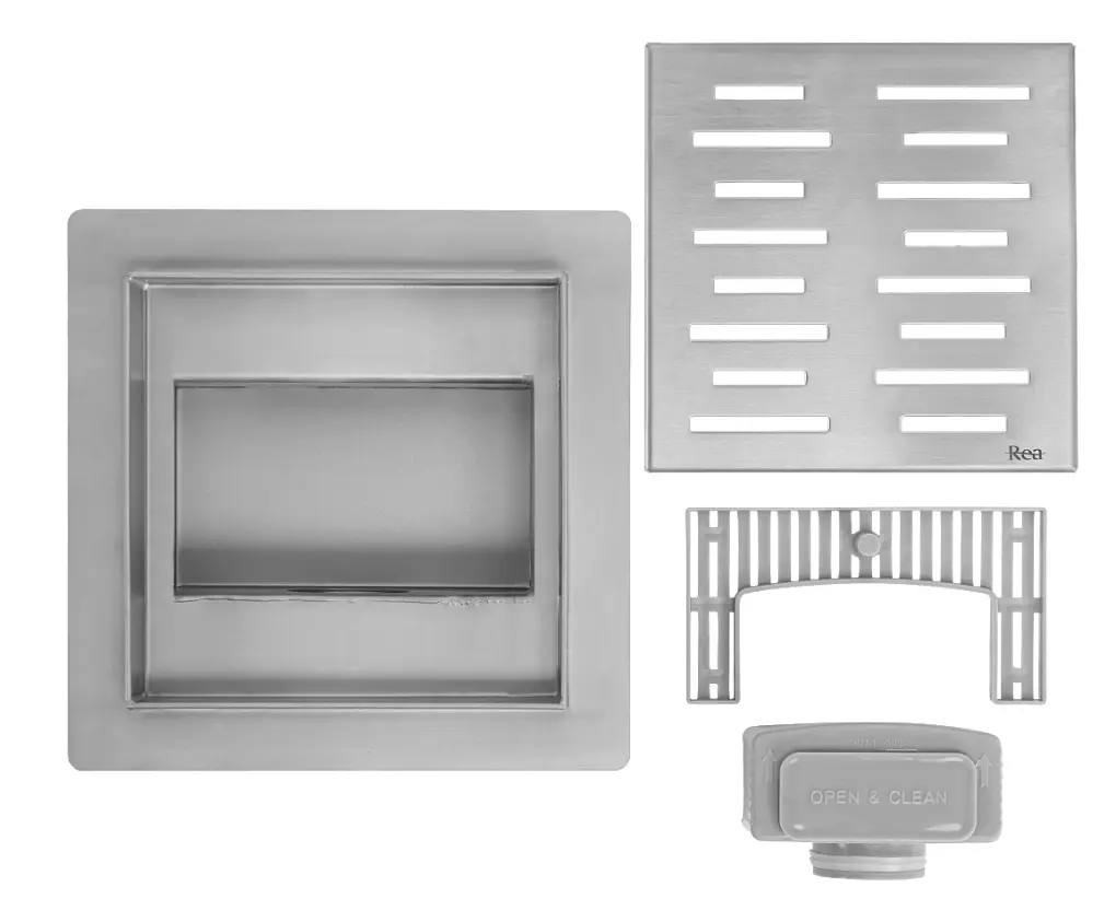 Трап для душу Rea Line 15x15 nickiel brushed REA-G6205 - фото 3