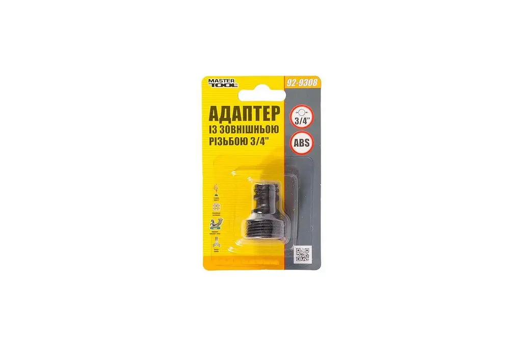 Адаптер для шланга поливального Mastertool на конектор 3/4 із зовнішнім різьбленням 3/4 92-9308 - фото 2