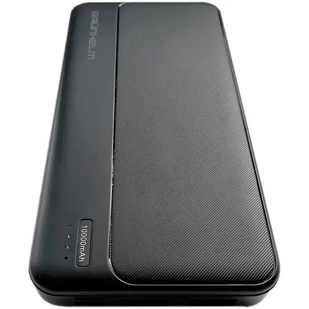 Портативная батарея Grunhelm Power Bank 10.000 mAh ЦБ-00267677 черная - фото 2