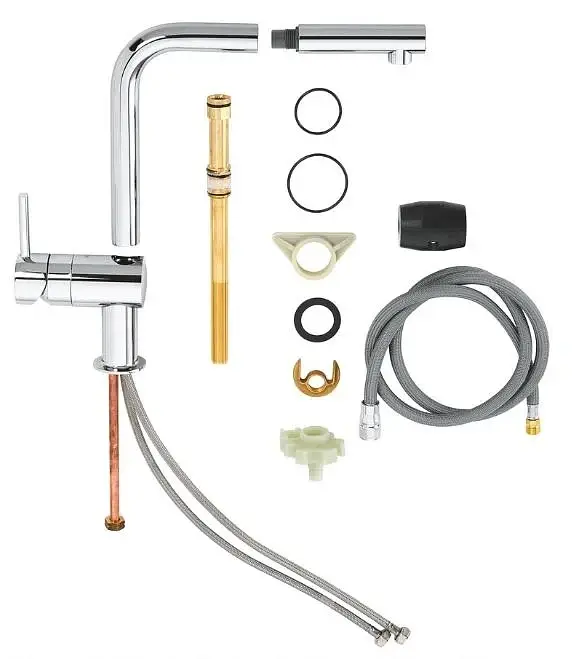 Змішувач для мийки Grohe Minta з висувною лійкою Хром 30412 - фото 3