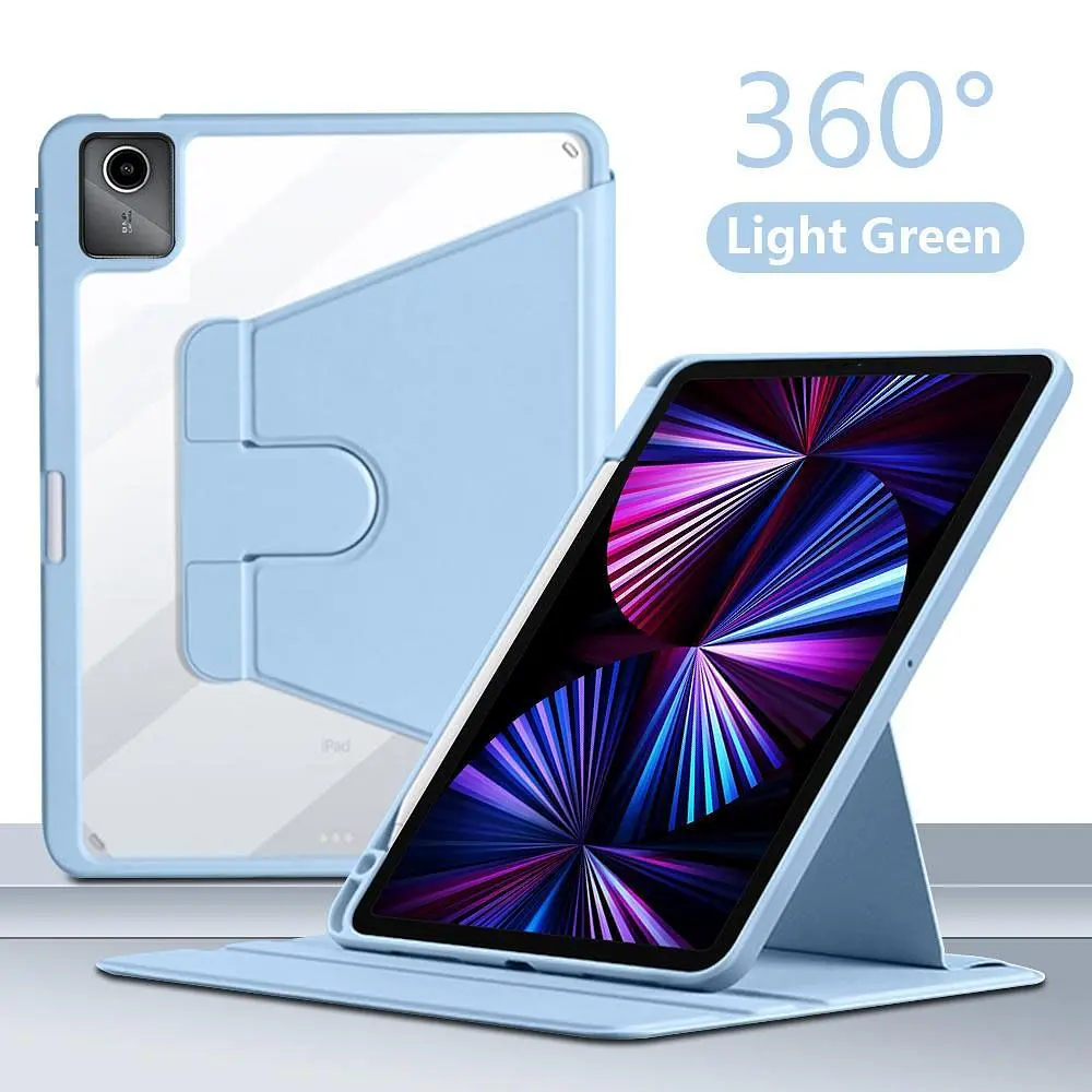 Чехол TPUCristal Pen holder 360 Lenovo Tab M11 TB330 / Xiaoxin Pad 2024 TB331 Голубой - фото 5