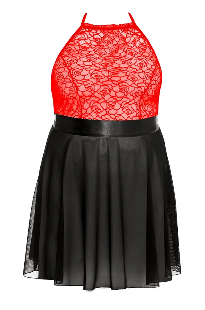 Комплект белья Anais Lydia 3XL/4XL черный с красным - фото 3
