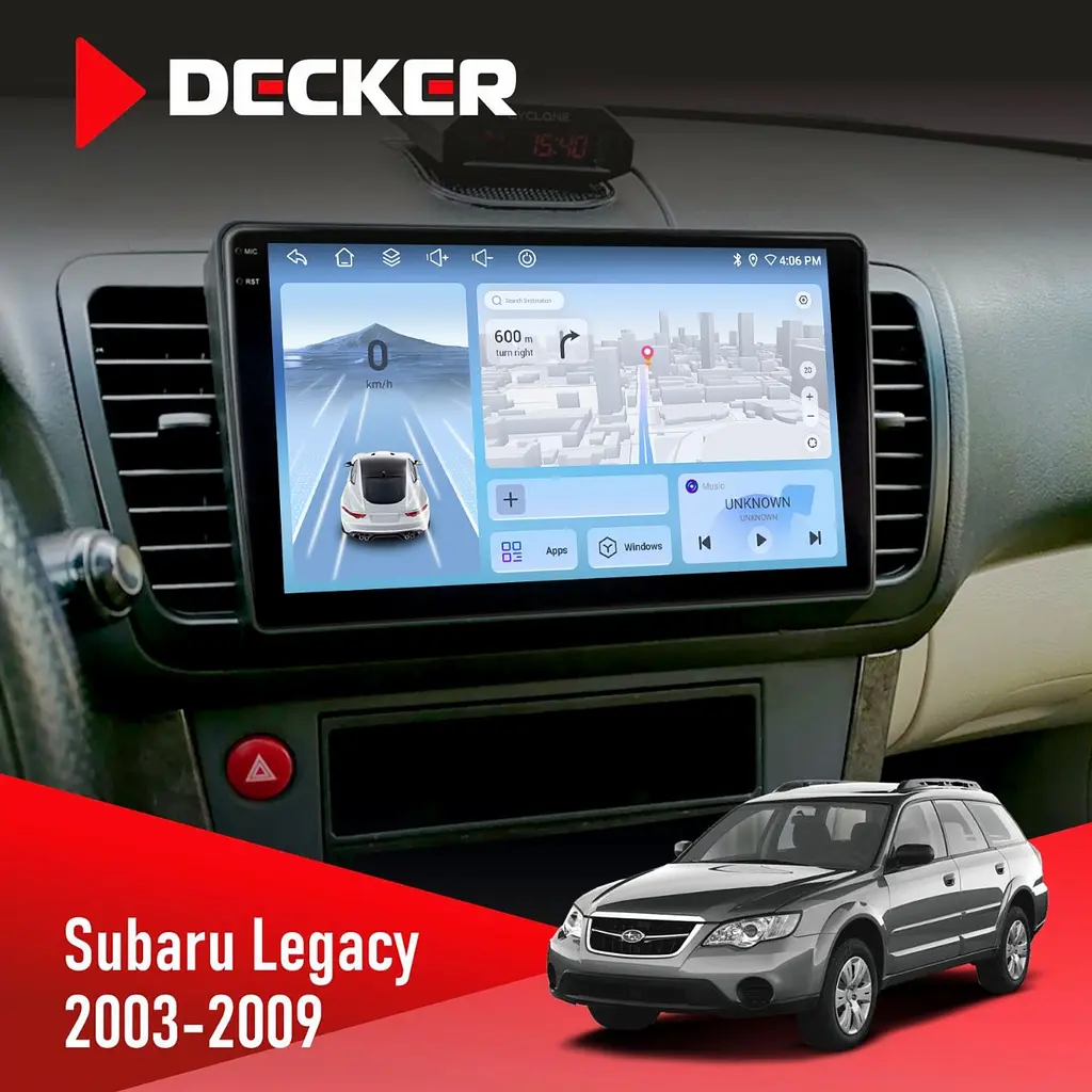 Штатна магнітола Subaru Legacy 2003-2009 Decker D9-010 6x128, DSP, 4G, 2K Decker (НФ-00004803)