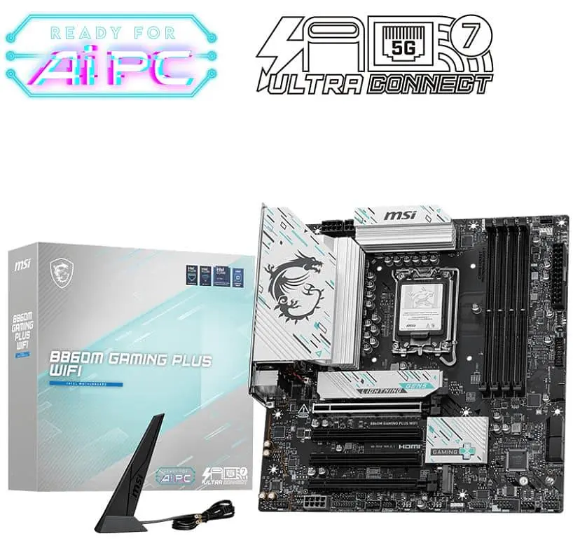 Материнська плата MSI B860M GAMING PLUS WIFI (B860M GAMING PLUS WIFI) (Socket 1851, Intel B860, Micro-ATX) - фото 5