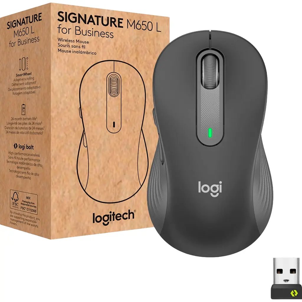 Миша Logitech Signature M650 L Left Graphite [910-006239] [122538] - фото 6
