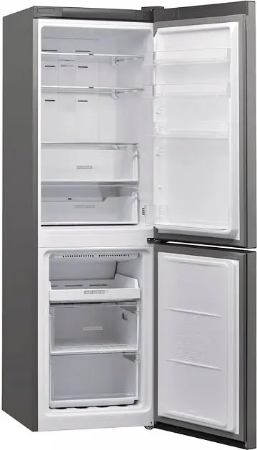 Холодильник з нижньою морозильною камерою Whirlpool W7X81OOX0 2 двері 231 л 104 л A+ NF Дисплей Нержавіюча сталь (W7X81OOX0) - фото 2