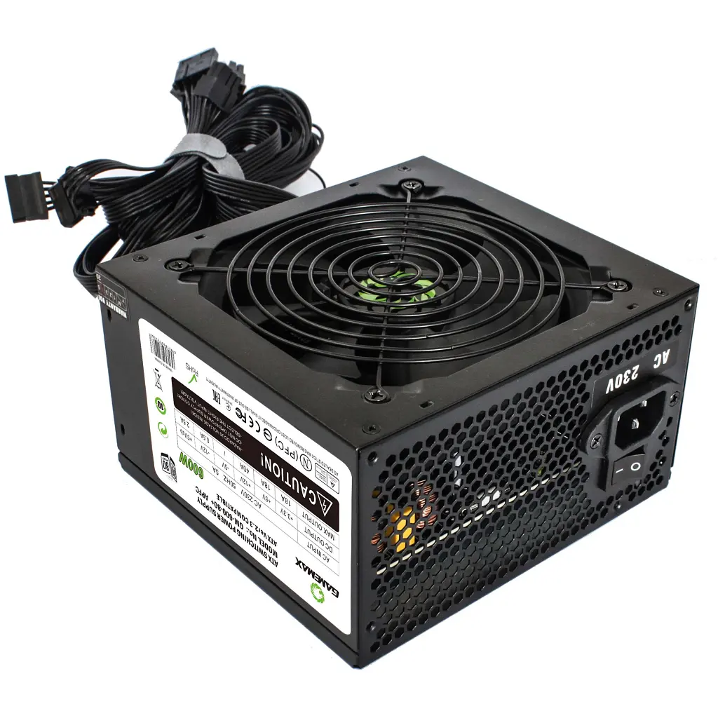 Блок живлення Gamemax GM-600 80+ APFC Black - фото 2