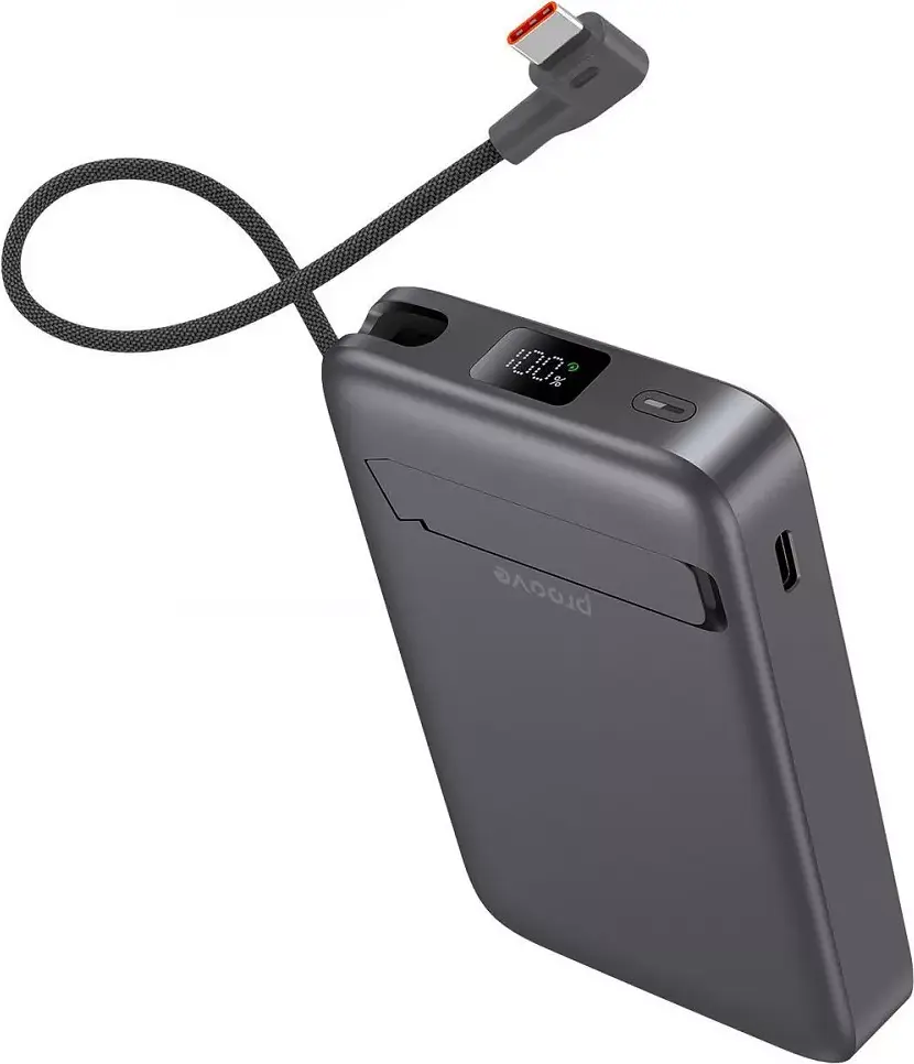 Портативний акумулятор Proove OverPower Magnetic Qi2 35W 10000mAh gray (PBOP35012105) - фото 2