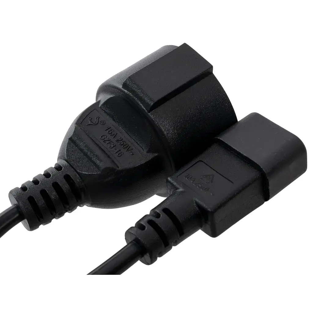 Кабель живлення C14 to Schuko 0.75mm2 Copper Vinga (VPCC14S75C) - фото 3