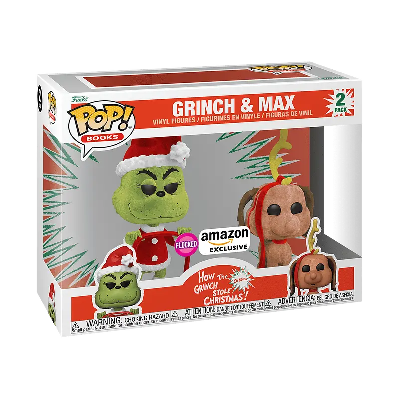 Фигурка Funko Pop Гринч украл Рождество Гринч и Макс Grinch Stole Christmas Grinch and Max 11 см 2P HTGSC GM - фото 2