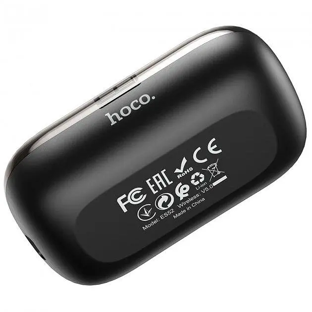 Bluetooth стерео гарнітура Hoco ES52 з кейсом (Чорна) - фото 3