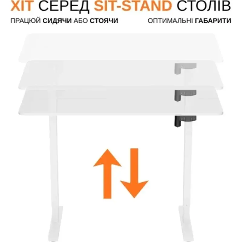 Комп'ютерний стіл ITechMount з регульованою висотою MT12BW білий (MT12BW) - фото 7