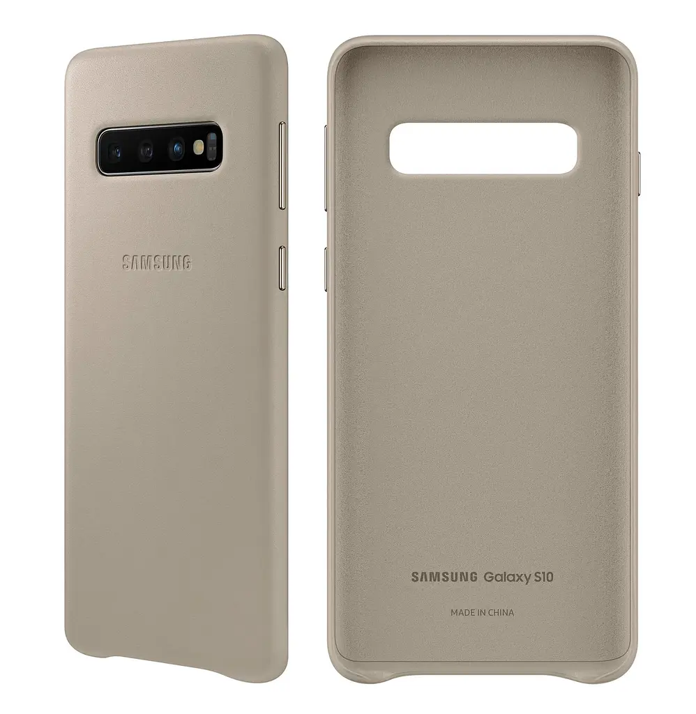 Чохол шкіряний оригінальний Official Leather Cover EF-VG975LJEGRU для Samsung Galaxy S10 Plus (6.4") Gray - фото 2
